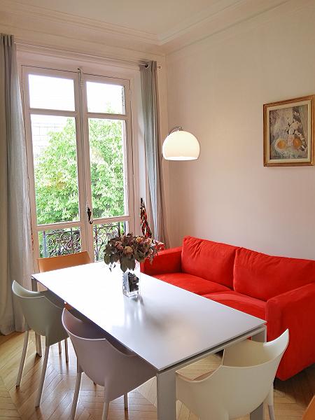 The Dining Area of our Luxury Apartment in Champs Elysees